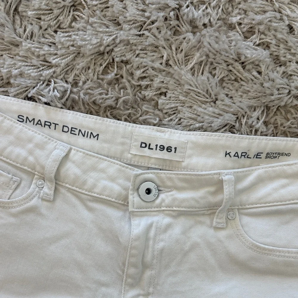 DL1961 Karlie Boyfriend Denim Shorts White - Picture 2 of 4